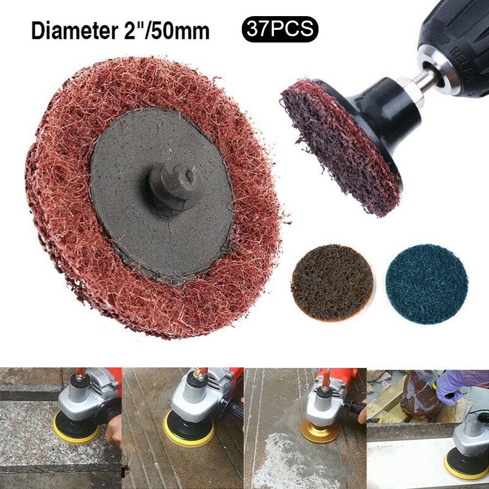 Grinder Polishing Pad Kit - 36Pcs 2 Inch Roll Lock Quick