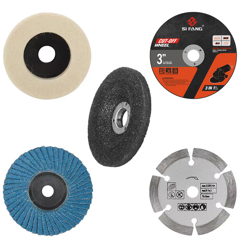 Angle Grinder Flap Disc Set - 5Pcs/75mm Flat Flap Disc,Wool Polishing Wheel,3