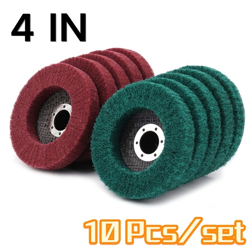Angle Grinder Flap Disc Set - 10Pcs 4 Inch Nylon Fiber Flap