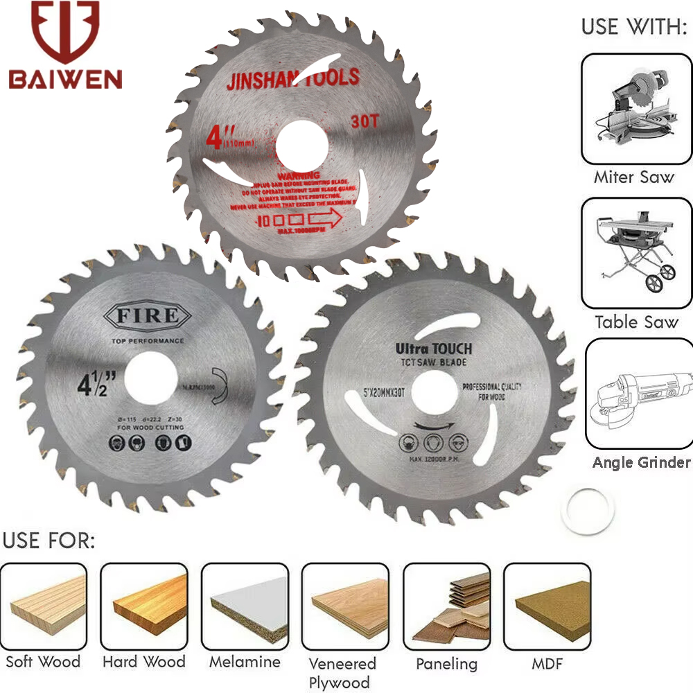 Angle Grinder Cutting Disc 125Mm - 110mm/115mm/125mm Saw Blade Circular Wood Cutting