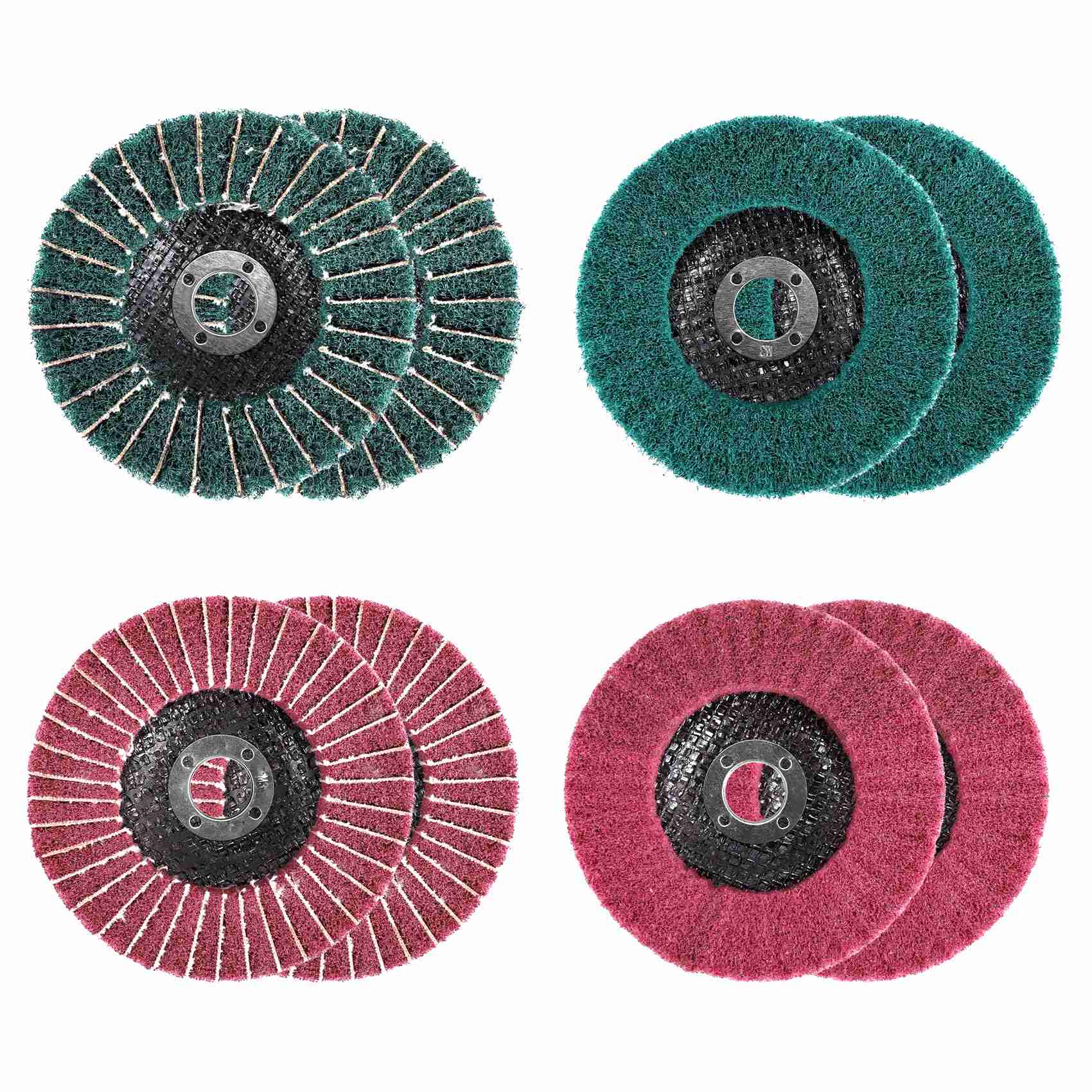 Angle Grinder Flap Disc Set - AS94-8PCS 4 Inch Red & Green