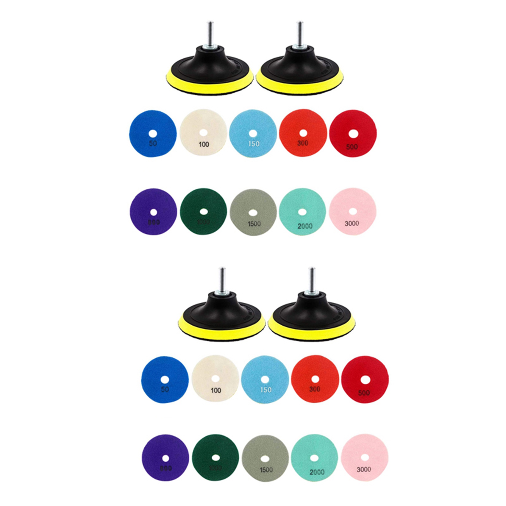 Grinder Polishing Pad Kit - AC23-24Pcs 3 Inch Diamond Polishing Pads