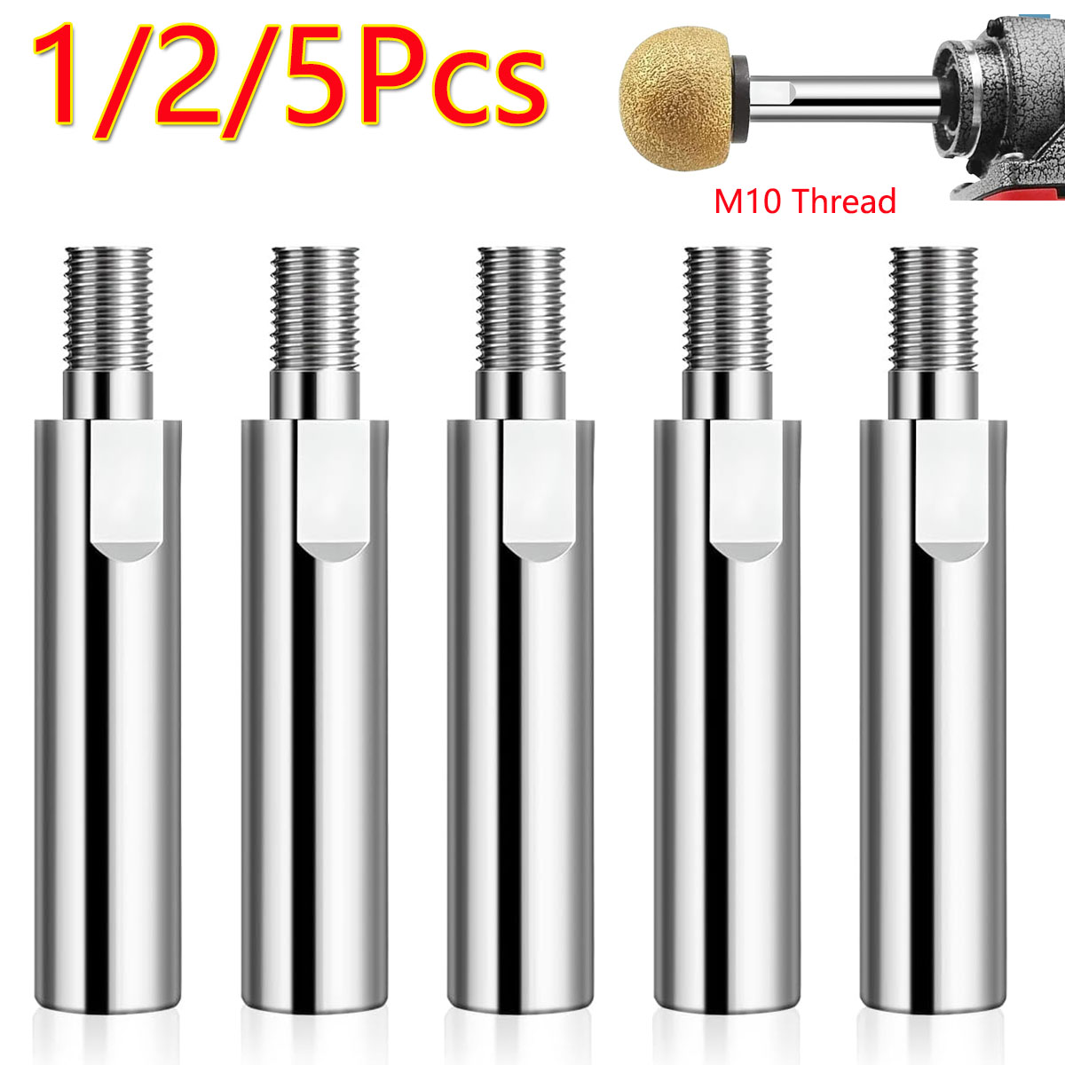 Grinder Polishing Pad Kit - 1/2/5Pcs M10 Thread Angle Grinder Extension