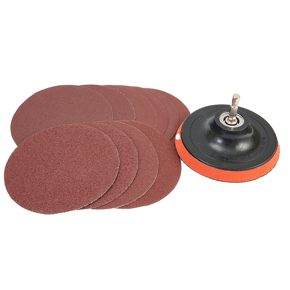 Grinder Polishing Pad Kit - 12pcs 4inch Sanding Discs 60-240 Grit
