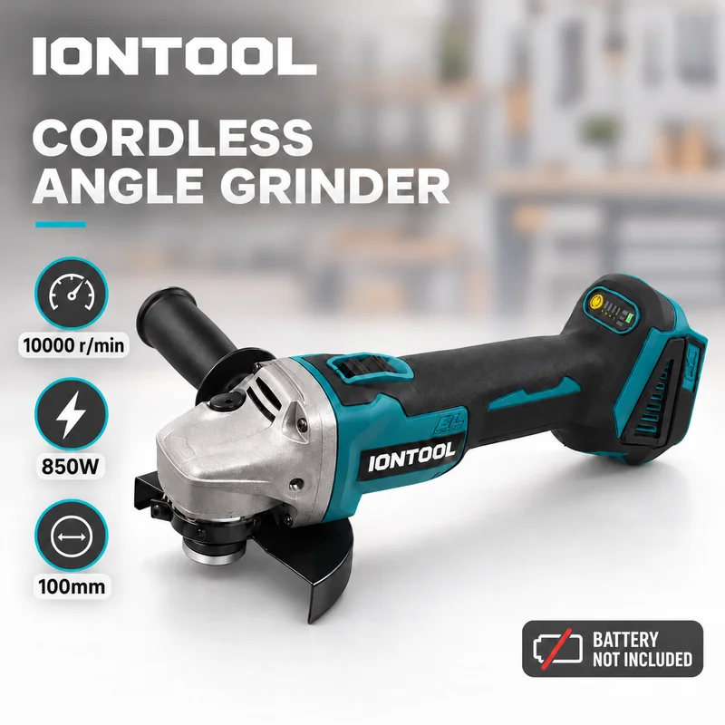 Brushless Grinder 100Mm 850W - IONTOOL Durable Cordless Angle Grinder M10