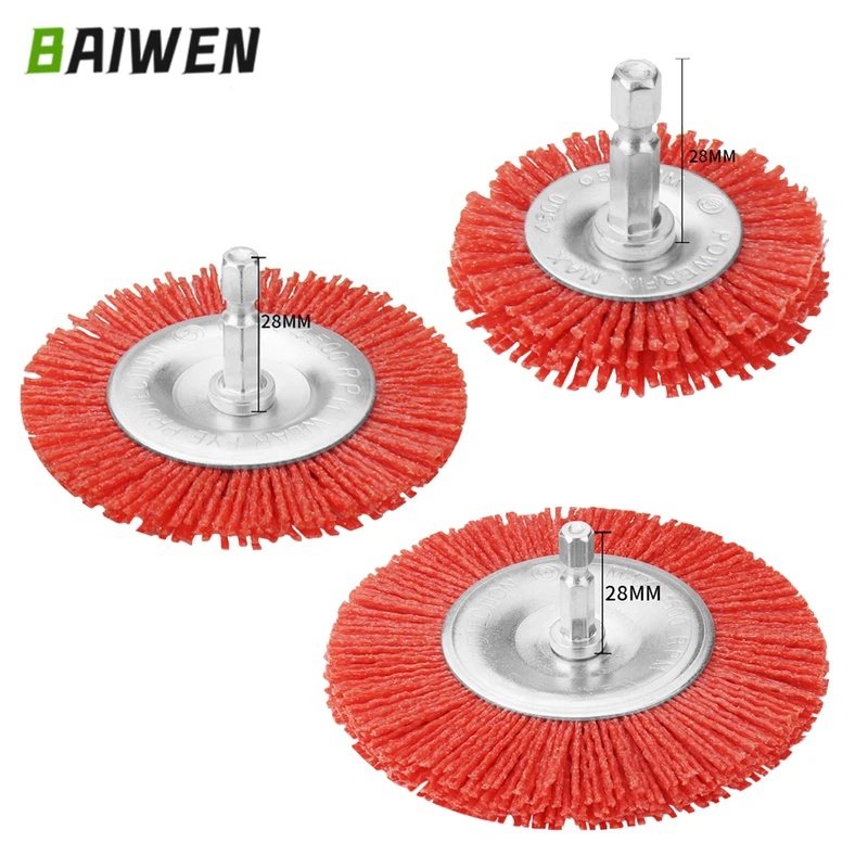 Angle Grinder Wire Brush Wheel - Nylon Flat Brush Abrasive Wire Wheel