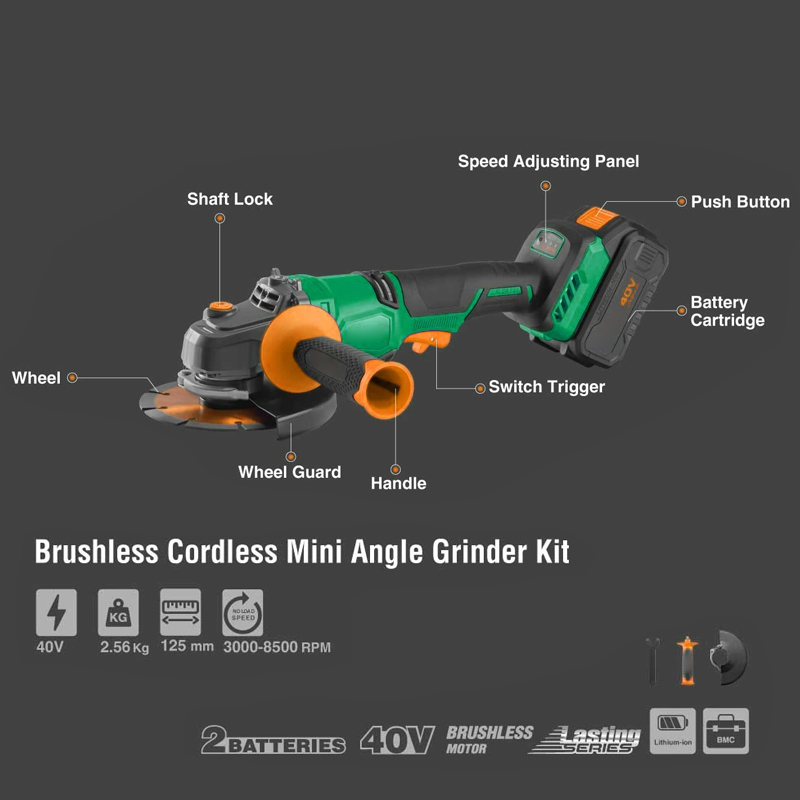 125mm Lithium Cordless 40v Bru - Cordless Angle Grinder 125Mm Brushless review and price