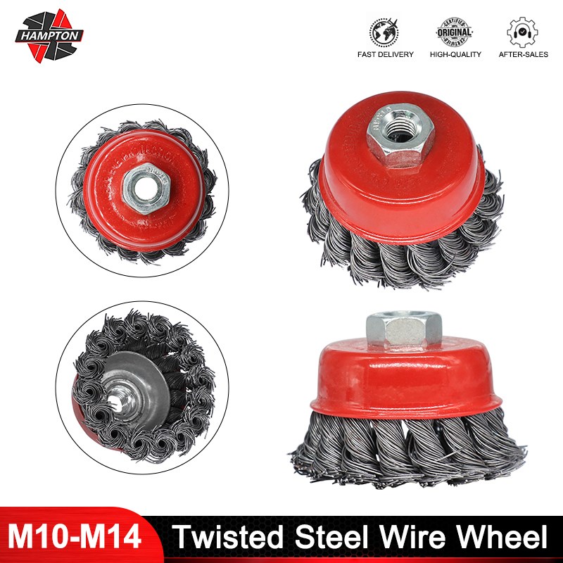HAMPTON Twisted Steel Wire Whe - Angle Grinder Wire Brush Wheel review and price