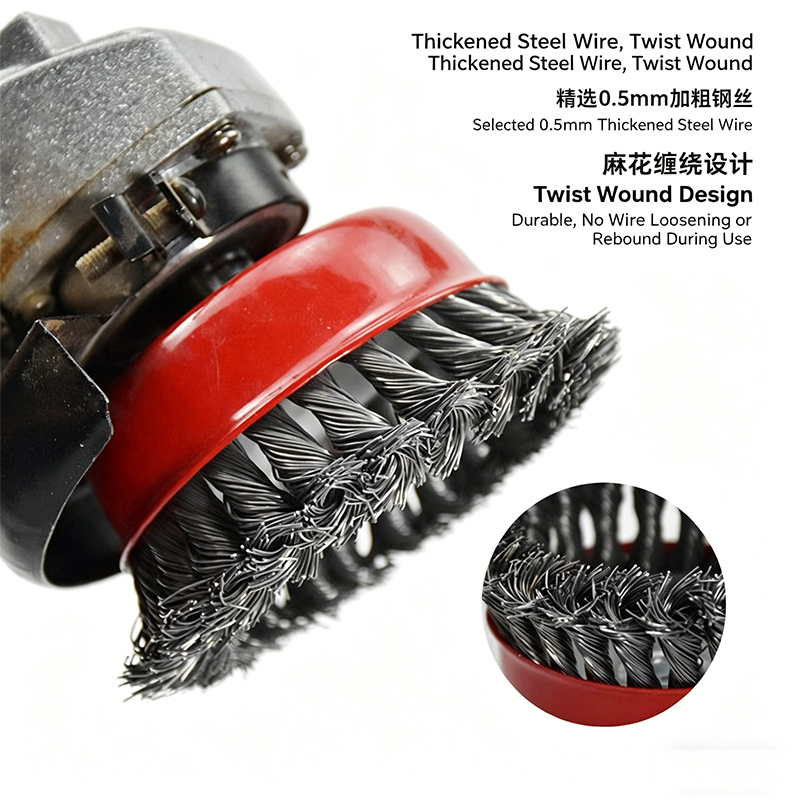 3 Wire Cup Wheel Brush Angle G - Angle Grinder Wire Brush Wheel review and price