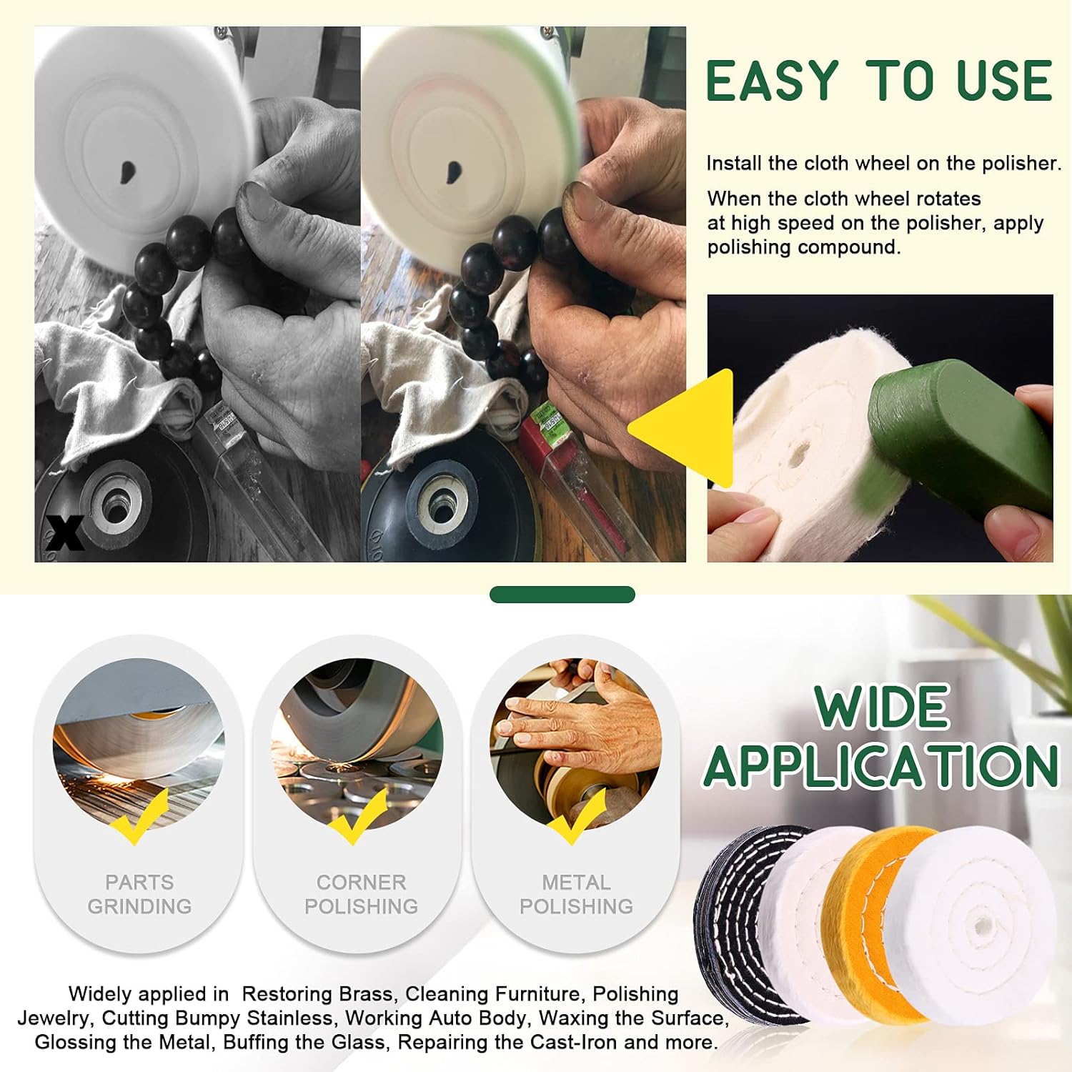 Bench Grinder Polishing Kit Bu - Grinder Polishing Pad Kit review and price