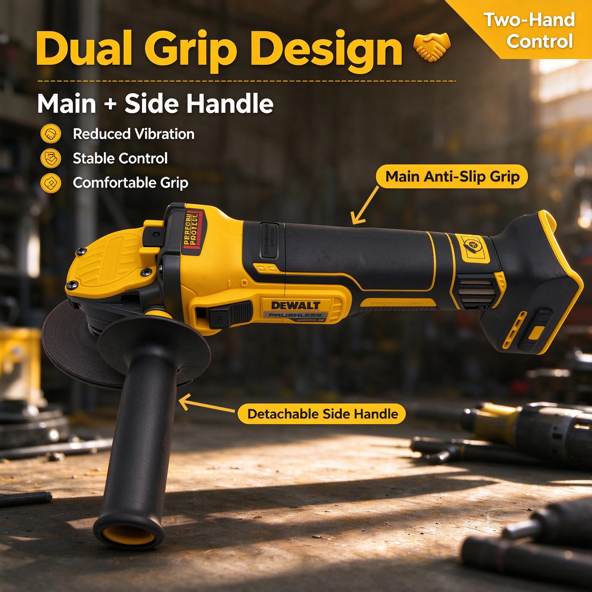 DEWALT DCG409 20V Brushless Co - Cordless Angle Grinder 125Mm Brushless review and price