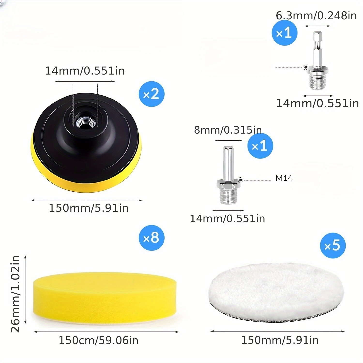 3/5/6Inch Polishing Sponge Pad - Grinder Polishing Pad Kit review and price