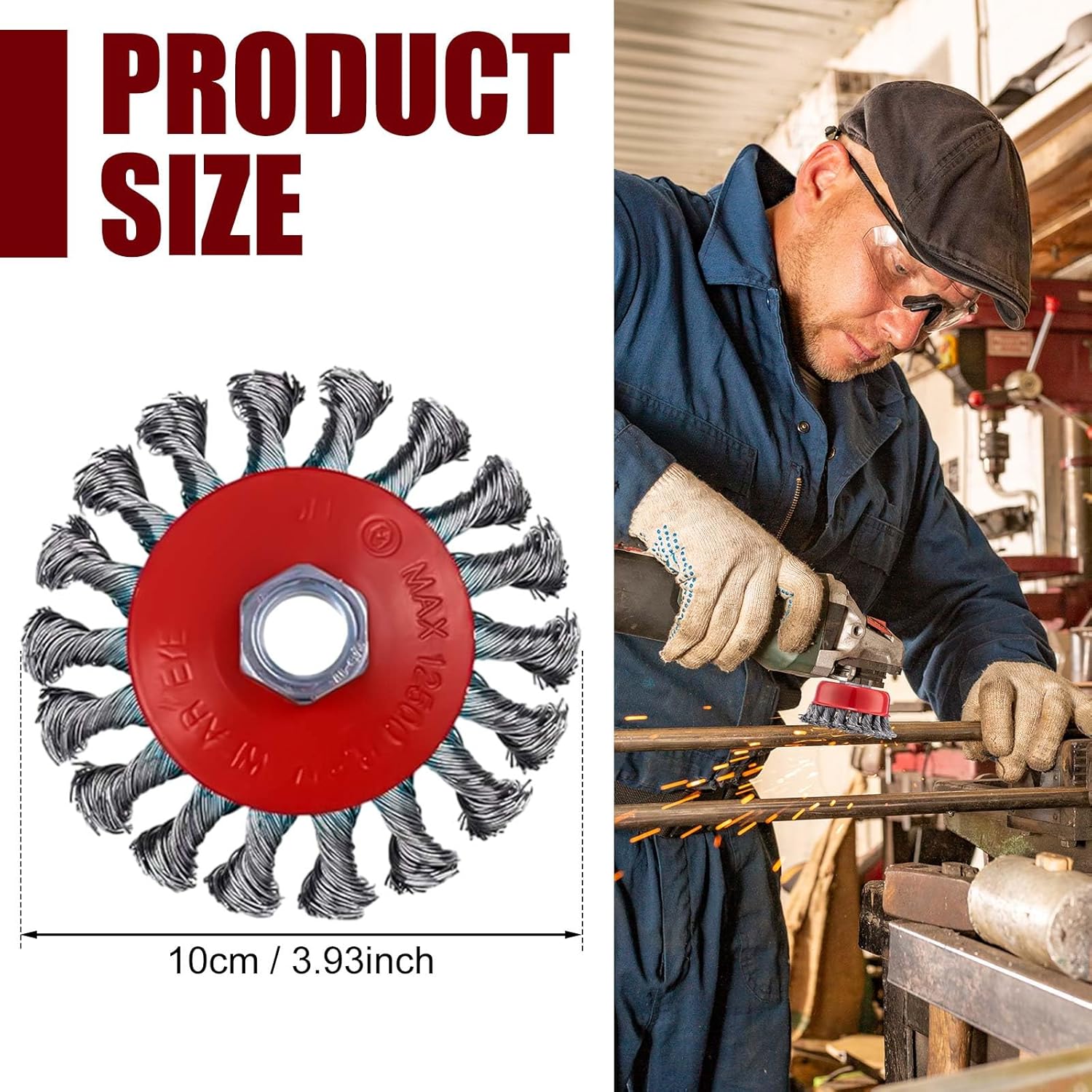 100mm Twisted Steel Wire Wheel - Angle Grinder Wire Brush Wheel review and price