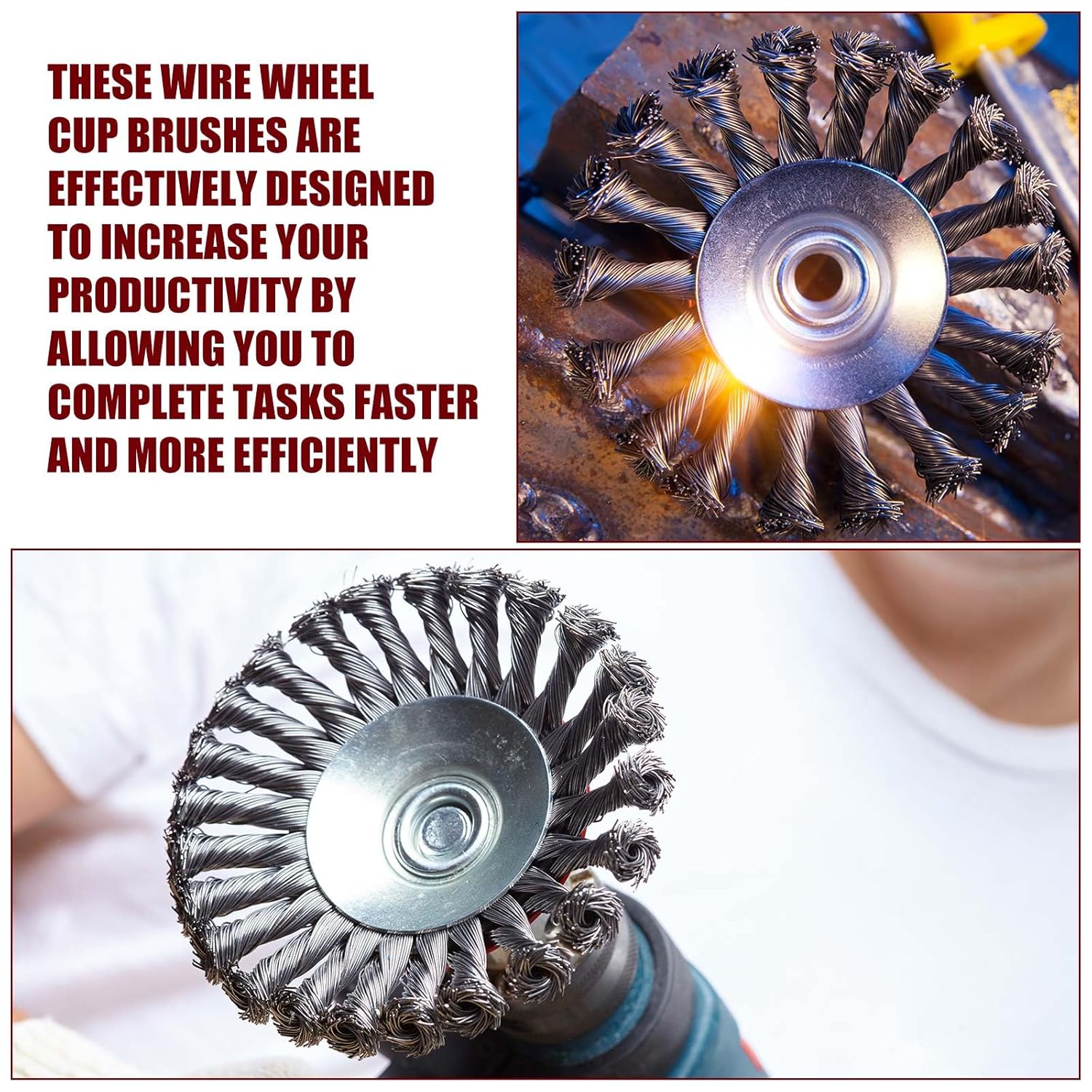 100mm Twisted Steel Wire Wheel - Angle Grinder Wire Brush Wheel review and price
