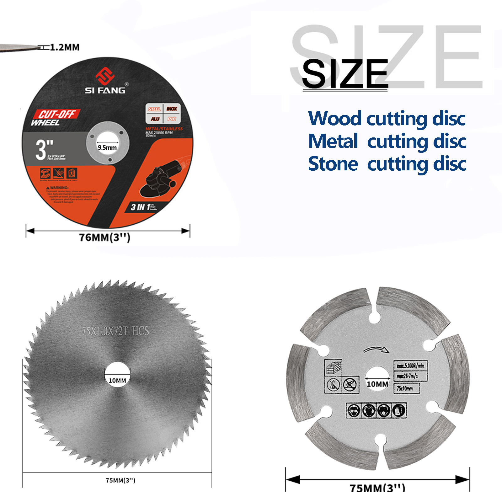 10pcs/set 75mm Wood Cutting Di - Angle Grinder Flap Disc Set review and price