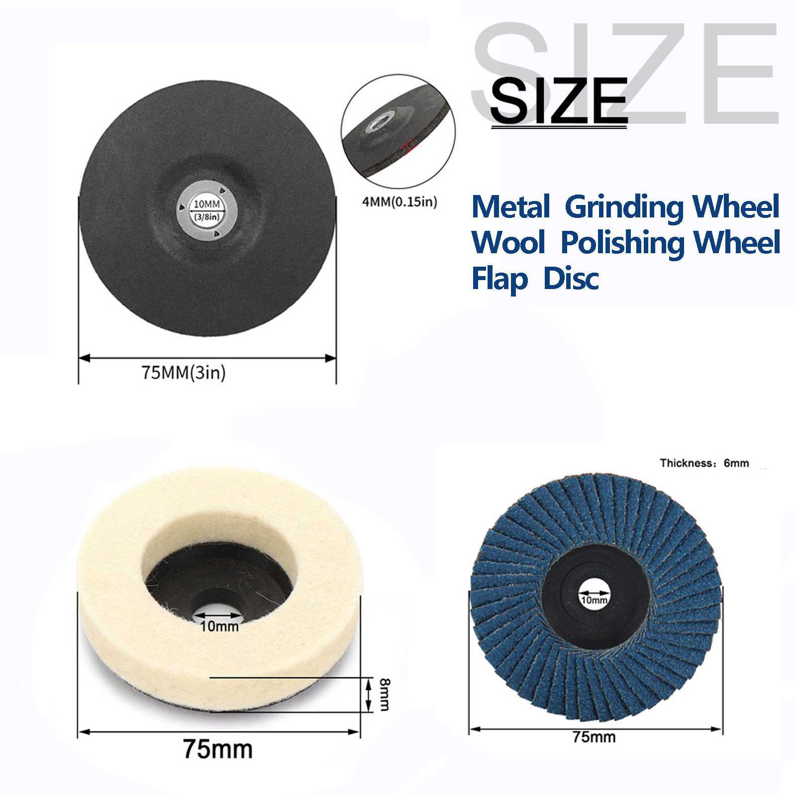 10pcs/set 75mm Wood Cutting Di - Angle Grinder Flap Disc Set review and price