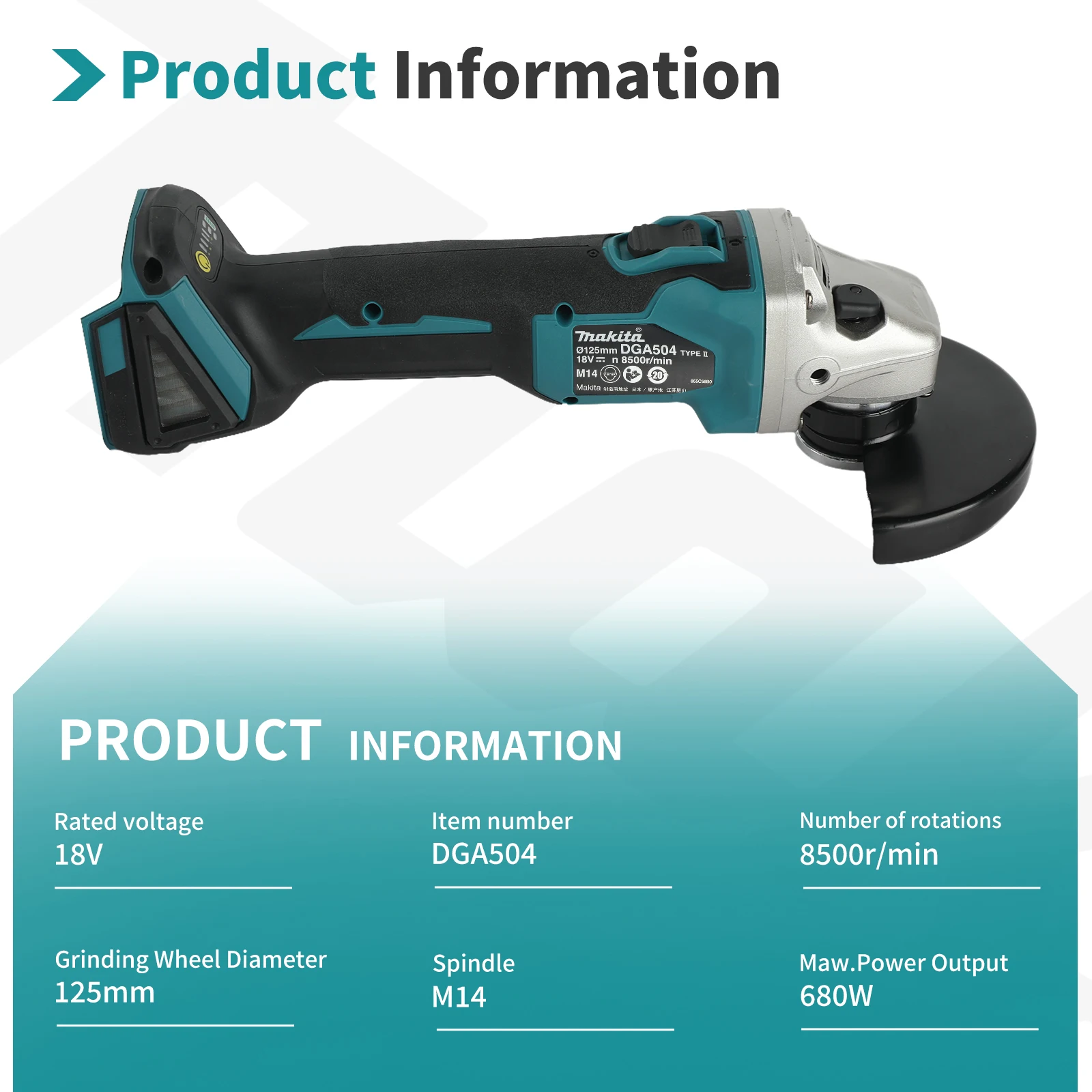 Makita DGA504 125mm Brushless  - Cordless Angle Grinder 125Mm Brushless review and price