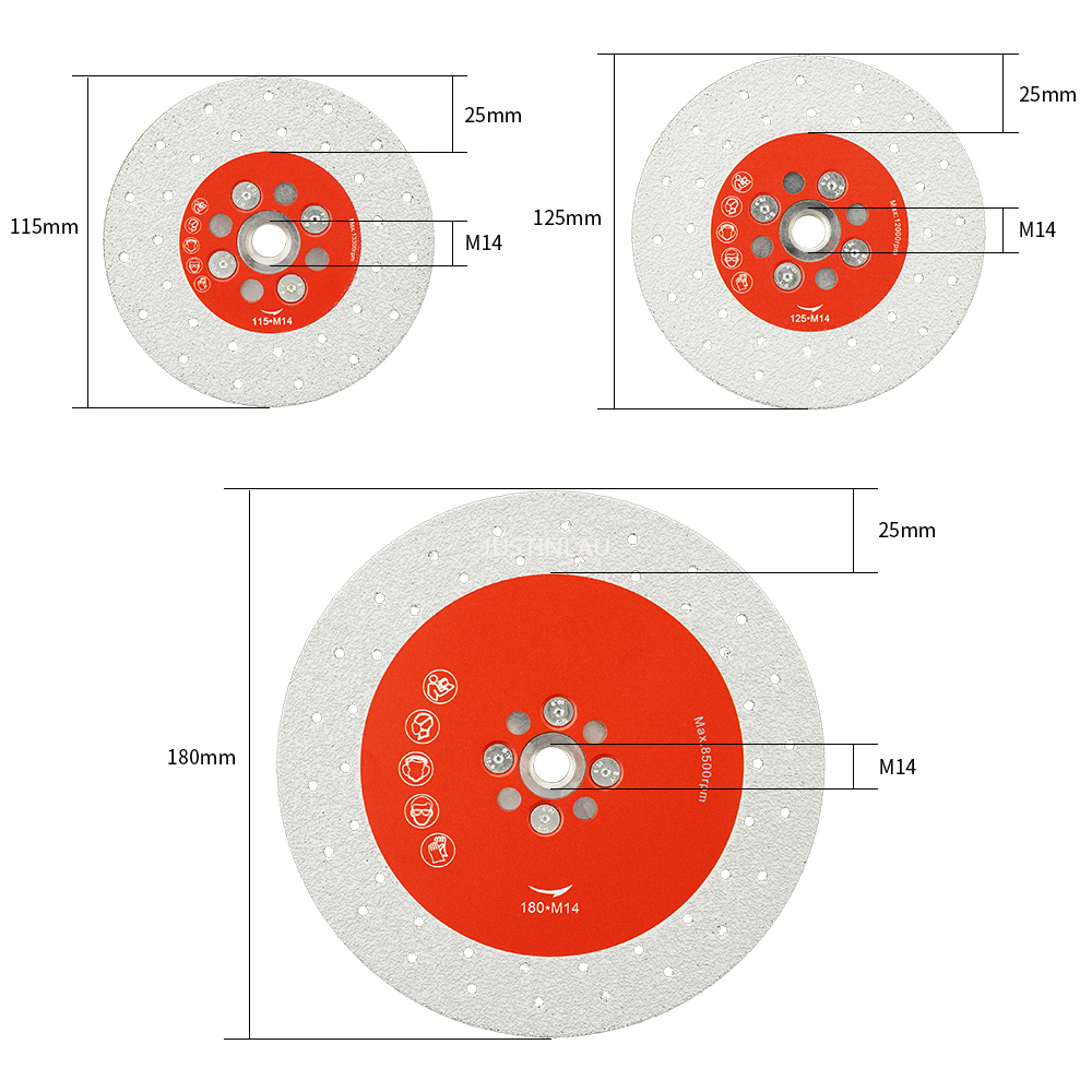 M14 100-180mm Vacuum Brazed Di - Angle Grinder Diamond Blade Concrete review and price