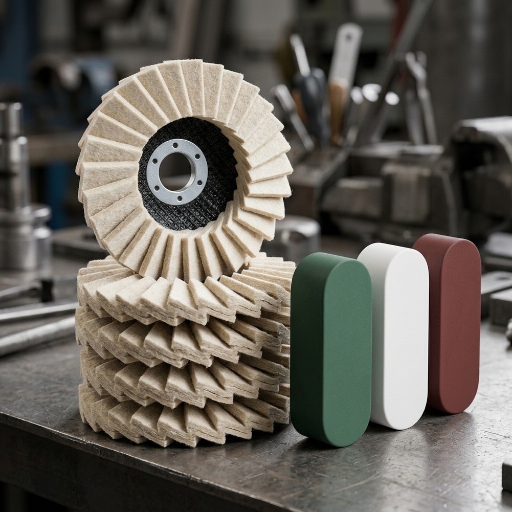 5pcs Wool Felt Polishing Wheel - Angle Grinder Flap Disc Set review and price