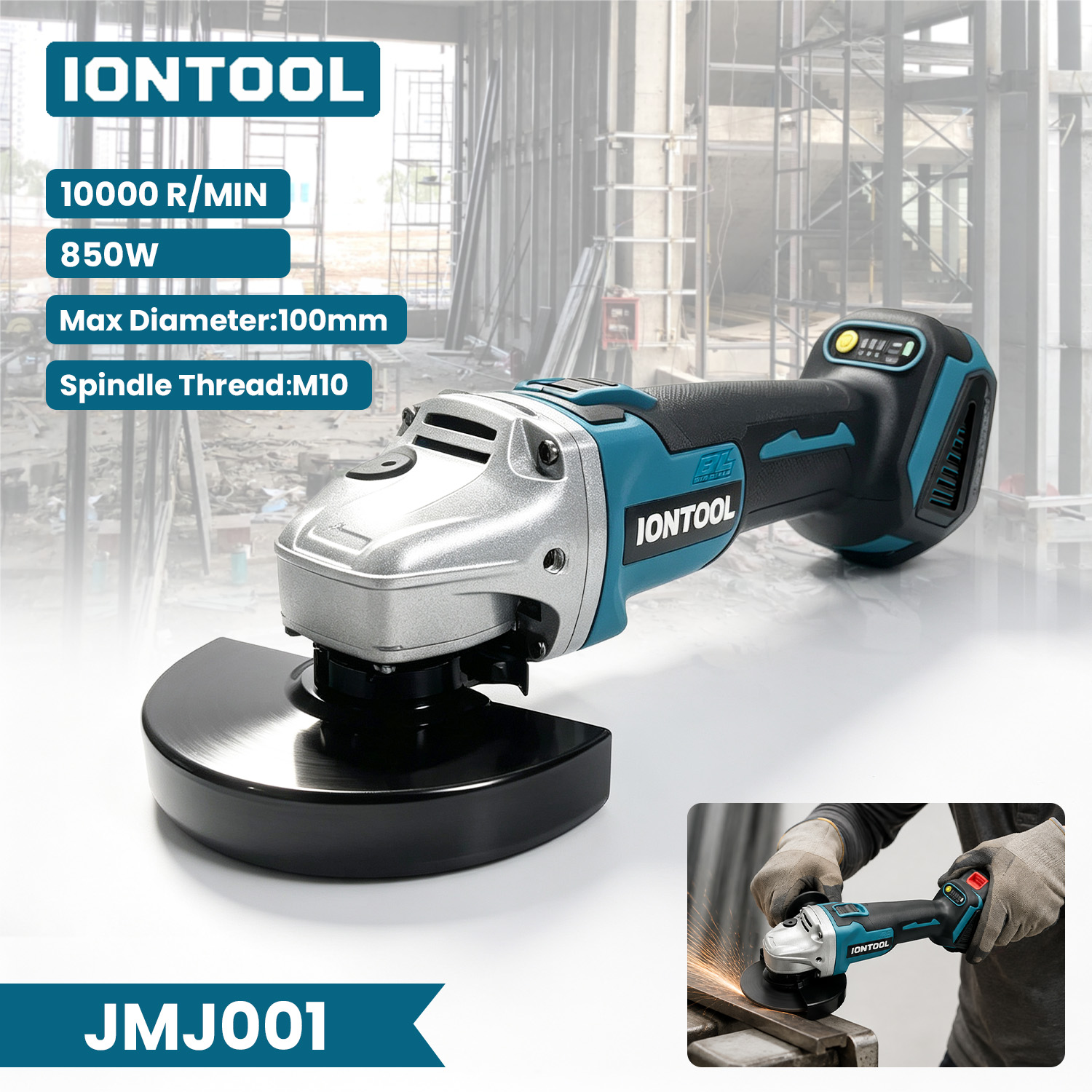 IONTOOL Durable Cordless Angle - Brushless Grinder 100Mm 850W review and price
