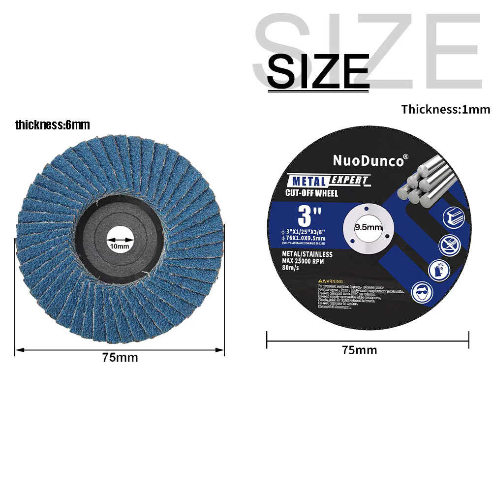 10pcs/set 75mm Resin Cutting D - Angle Grinder Flap Disc Set review and price
