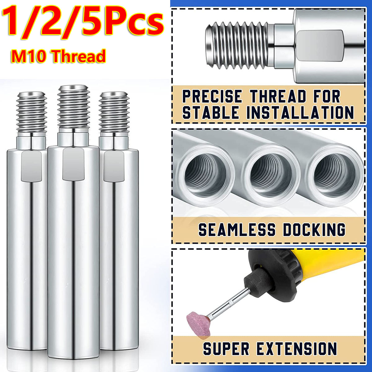 1/2/5Pcs M10 Thread Angle Grin - Grinder Polishing Pad Kit review and price