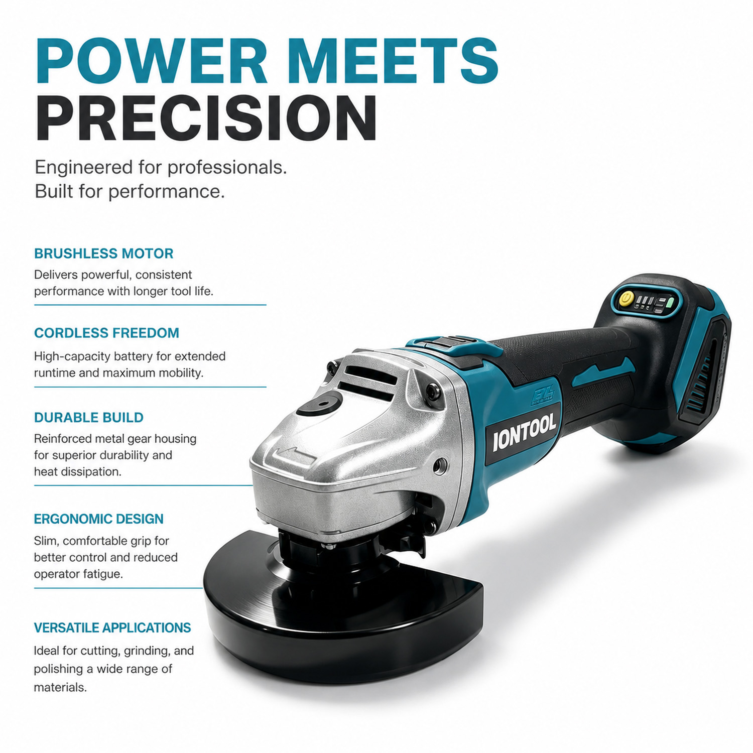 IONTOOL Brushless Cordless Ang - Brushless Grinder 100Mm 850W review and price