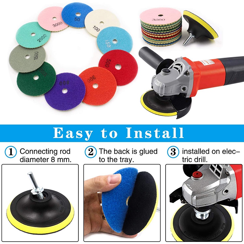 A33Z-12Pcs 3 Inch Polishing Pa - Grinder Polishing Pad Kit review and price