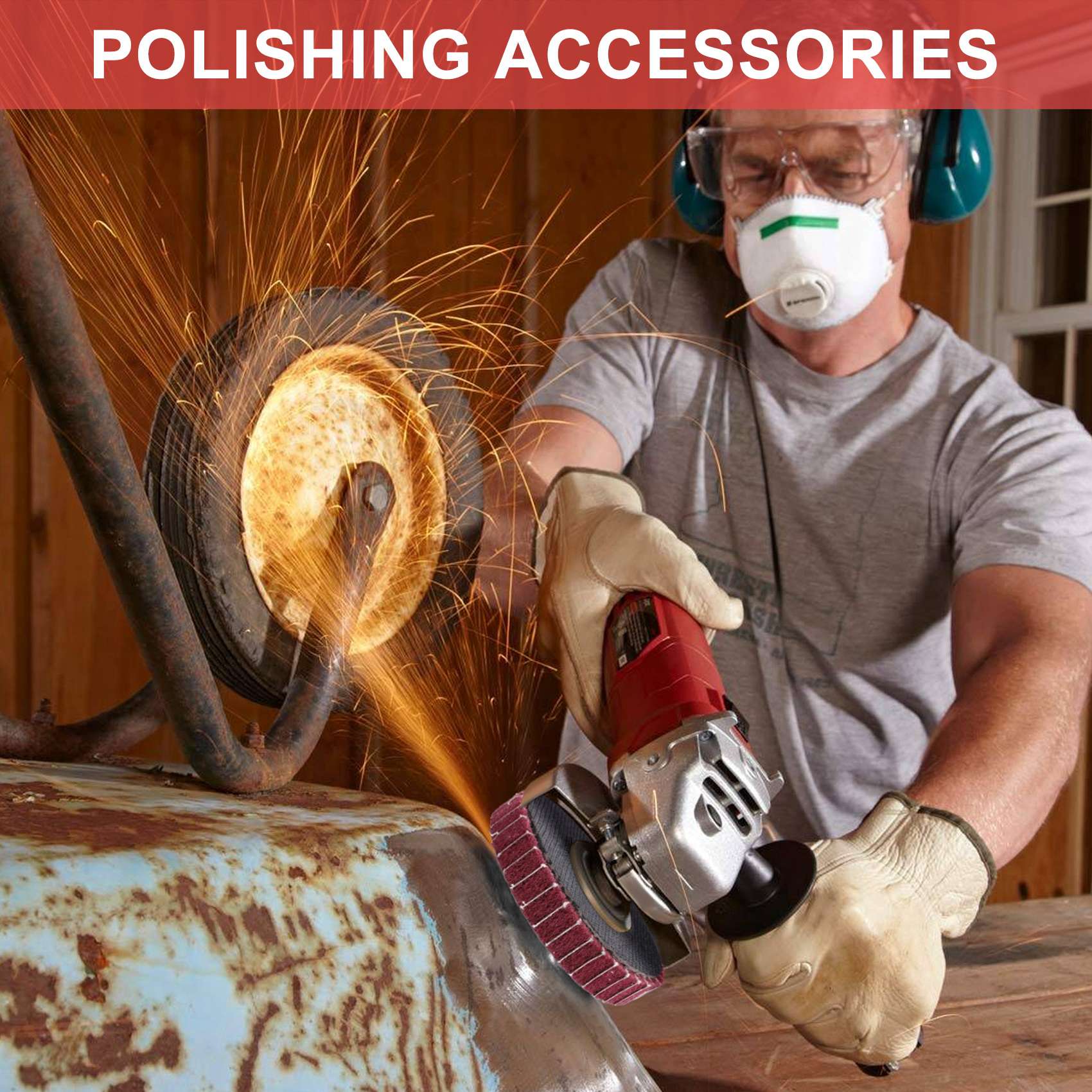 NEW 8PCS 4 Inch Red & Green Ny - Angle Grinder Flap Disc Set review and price