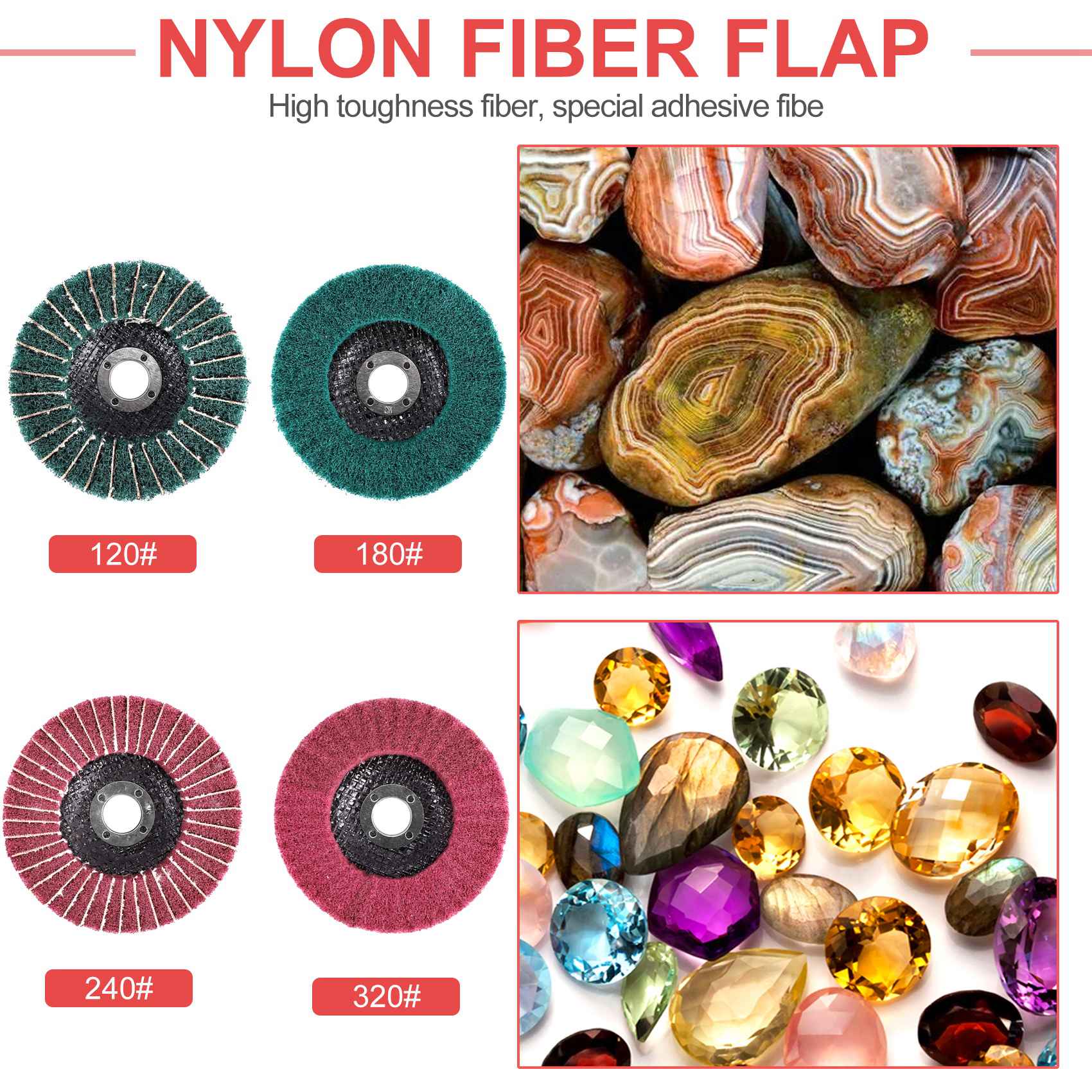 NEW 8PCS 4 Inch Red & Green Ny - Angle Grinder Flap Disc Set review and price
