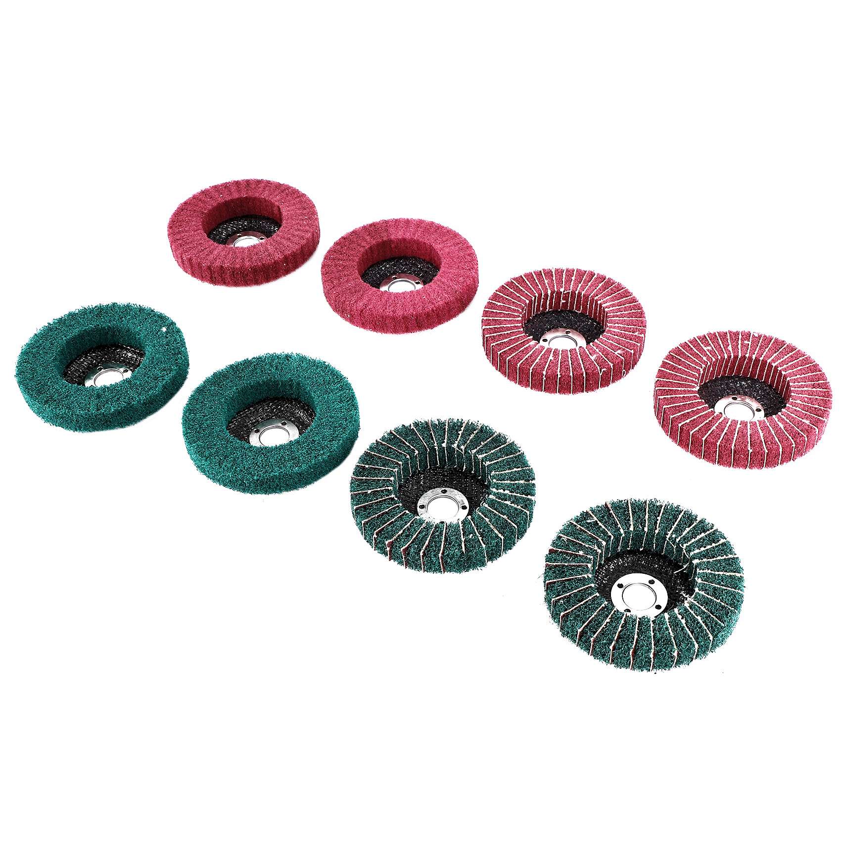 ABHI-8PCS 4 Inch Red & Green N - Angle Grinder Flap Disc Set review and price