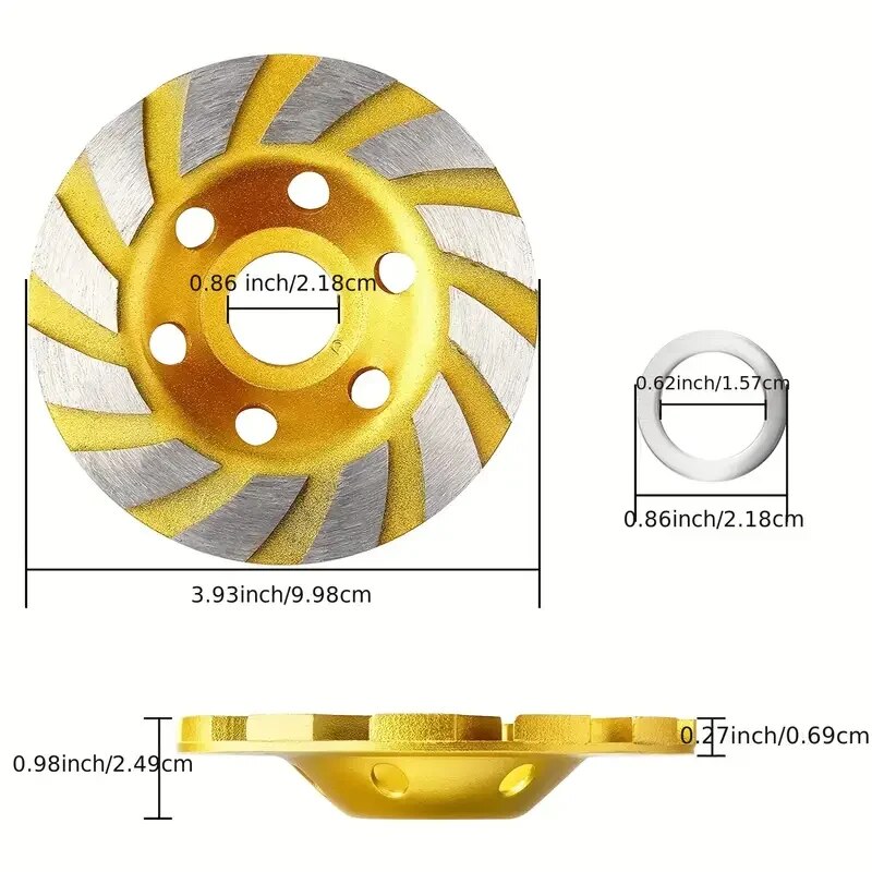 4 Inch Turbo Diamond Grinding  - Angle Grinder Diamond Blade Concrete review and price