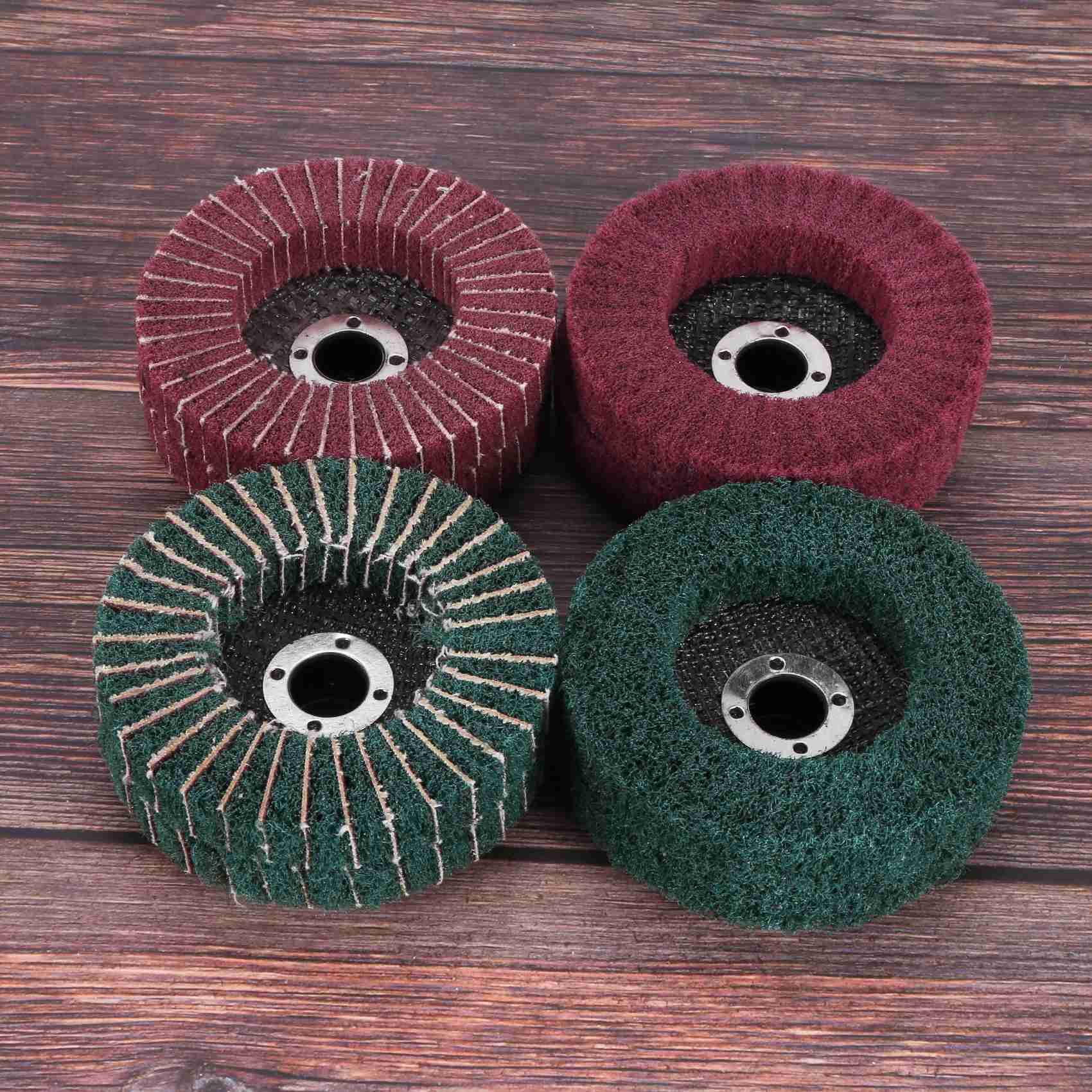 8PCS 4 Inch Red & Green Nylon  - Angle Grinder Flap Disc Set review and price