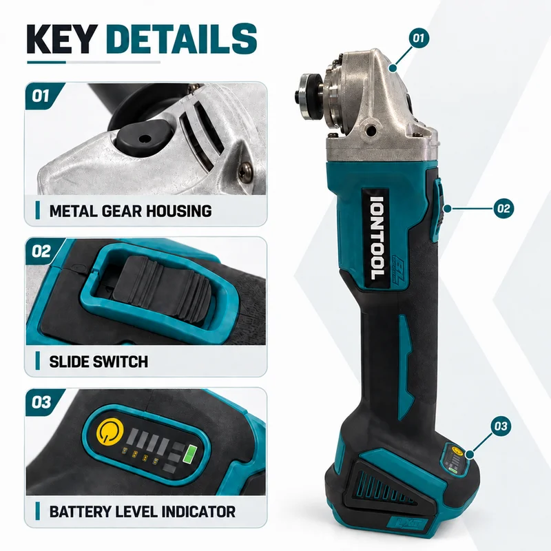 IONTOOL Durable Cordless Angle - Brushless Grinder 100Mm 850W review and price