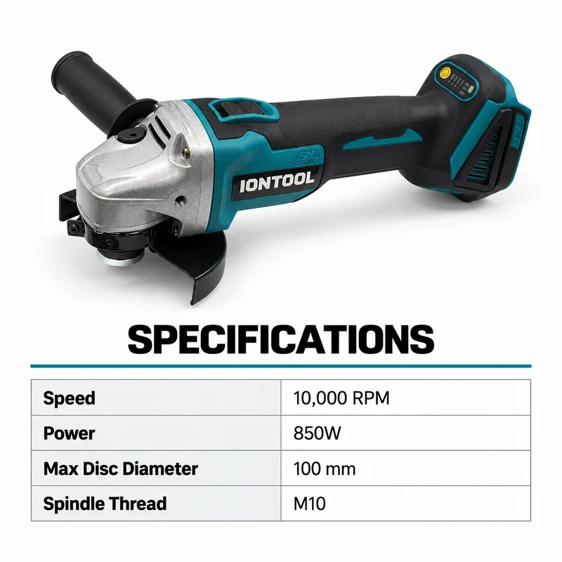 IONTOOL Durable Cordless Angle - Brushless Grinder 100Mm 850W review and price