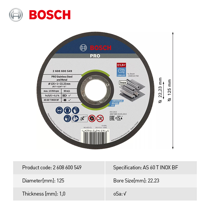 Bosch 125mm Cutting Disc Cut O - Angle Grinder Cutting Disc 125Mm review and price